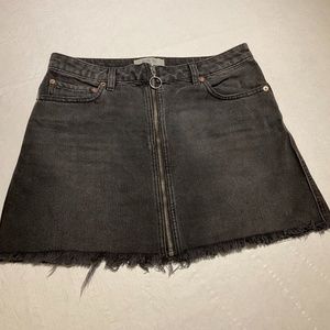 We the Free Black Denim Skirt